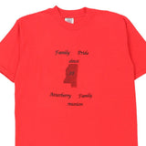 Single Stitch Atterberry Family Reunion. Oneita Graphic T-Shirt - XL Red Cotton