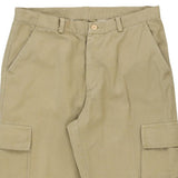 Unbranded Cargo Trousers - 34W 31L Beige Cotton