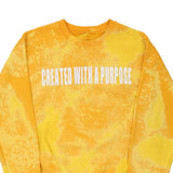 Unbranded Graphic Sweatshirt - Small Yellow Cotton Blend