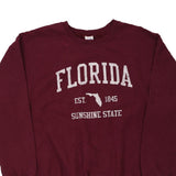 Florida Gildan College Sweatshirt - XL Burgundy Cotton Blend