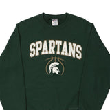Spartans Jerzees College Sweatshirt - Small Green Cotton Blend