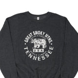Great Smoky Mountains Tennessee Jerzees Graphic Sweatshirt - XL Grey Cotton Blend