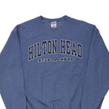 Hilton Head Island Jerzees Sweatshirt - Medium Blue Cotton Blend