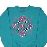 Cotton Grove Graphic Sweatshirt - Large Blue Cotton Blend