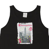 Age 13-14 Champion Graphic Varsity Jacket - XL Black Cotton