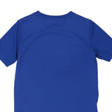 Age 9-10 Adidas Spellout T-Shirt - Small Blue Polyester