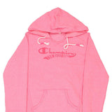 Age 14-16 Champion Spellout Hoodie - XL Pink Cotton Blend