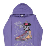 Age 14-16 Minnie Mouse Disney Graphic Hoodie - Large Purple Cotton Blend