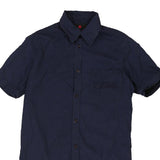 Age 12 Richmond Short Sleeve Shirt - Medium Navy Cotton