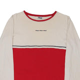 Age 10-12 Fila Long Sleeve T-Shirt - Medium White Cotton