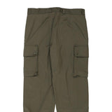 Age 16 Paul Boye Cargo Trousers - 33W 26L Khaki Cotton Blend