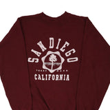 San Diego California Port & Company Graphic Sweatshirt - Small Burgundy Cotton Blend
