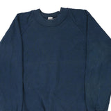 Blank Fruit Of The Loom Sweatshirt - Large Navy Cotton Blend
