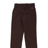 Dickies Trousers - 29W UK 10 Brown Polyester Blend