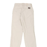 Tapered Fit. Dickies Trousers - 28W UK 8 Cream Polyester Blend