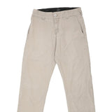 Dickies Trousers - 29W UK 10 Beige Polyester Blend