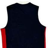 Vintage Armani Exchange Spellout Vest - Small Navy Cotton
