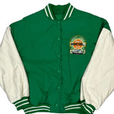 Vintage Basketball Team Rocky Mountain Graphic Varsity Jacket - XL Green Polyester