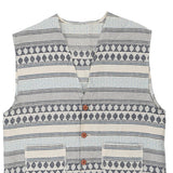 Unbranded Striped Waistcoat - Medium Blue Acrylic Blend