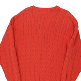 Fila V-neck Jumper - Medium Orange Cotton