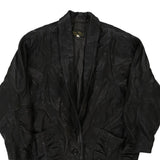 1980s Unbranded Leather Jacket - Medium Black Leather