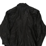1980s Unbranded Leather Jacket - Medium Black Leather