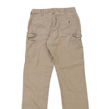 Carhartt Carpenter Trousers - 30W UK 10 Beige Cotton
