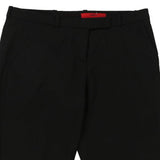 Hugo Boss Trousers - 33W UK 14 Black Viscose Blend