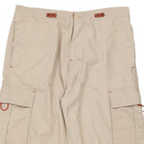 Maxxin Cargo Shorts - 34W 22L Beige Polyester