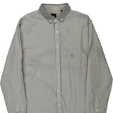 Vintage Armani Exchange Striped Shirt - XL Grey Cotton
