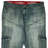 Hip Hop Point Zero Cargo Shorts - 40" Waist Dark Wash Denim