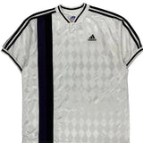 Adidas Striped Football Shirt - XL Black Polyester