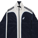 Age 16-18 Asics Track Jacket - Small Navy Polyester