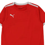 Age 11-12 Puma Sports Top - Medium Red Polyester