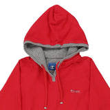 Age 11-12 Champion Hoodie - Medium Red Cotton