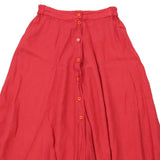 Aria Di Provenza Maxi Skirt - 29W UK 10 Pink Cotton