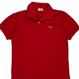 Vintage Lacoste Polo Shirt - Medium Red Cotton