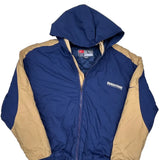 Vintage Brigham Young University Nike College Windbreaker - Large Beige Polyester