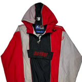 Vintage Detroit Red Wings Starter Graphic Windbreaker - XL Black Nylon