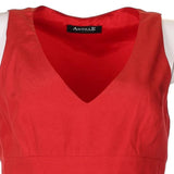 Antille Crop Top - Medium Red Viscose Blend