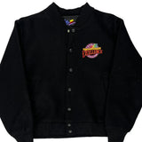 Vintage Unbranded Varsity Jacket - Medium Black Wool Blend