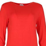 Armani Long Sleeve Top - Small Red Viscose