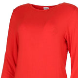 Armani Long Sleeve Top - Small Red Viscose