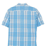 Vintage Burberry Brit Checked Short Sleeve Shirt - XS Blue Cotton