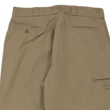 Dickies Double Knee Trousers - 38W 30L Beige Cotton Blend