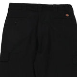 Dickies Cargo Trousers - 39W 30L Black Cotton Blend