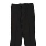 Hugo Boss Trousers - 34W 32L Black Wool Blend