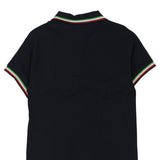 Italia Unbranded Football Polo Shirt - Large Black Cotton