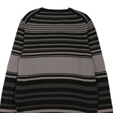 Calvin Klein Jeans Striped Jumper - 2XL Black Wool Blend