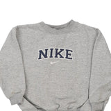 Age 5-6 Nike Spellout Sweatshirt - Small Grey Cotton Blend
